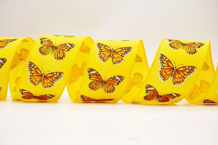 Весняний квітковий колекційний стрічка з бджолами_KF7567GC-6-6_жовтий